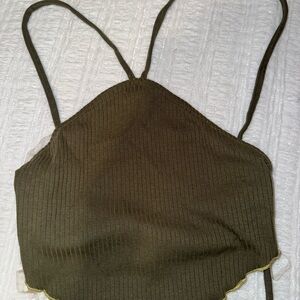 Wild Fable Olive Ribbed Camisole